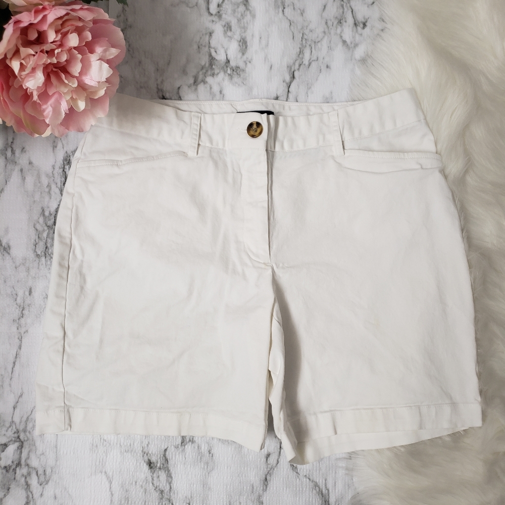 Lands' End White Bermuda Shorts Size 10 Tall